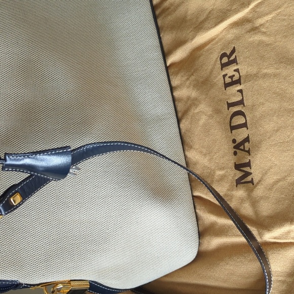 Mädler German Canvas Crossbody Purse with Leather Trim Vintage Classic Bag - Picture 8 of 8